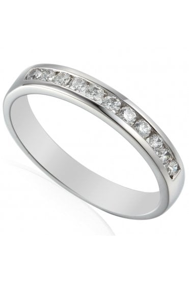 18ct White Gold Diamond Wedding Ring  0.25ct Round Brilliant Cut