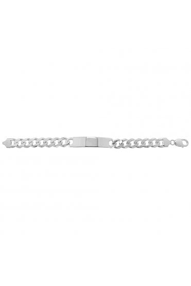925 Sterling Silver Gents' Curb Link ID Bracelet Engraveable Name Plate