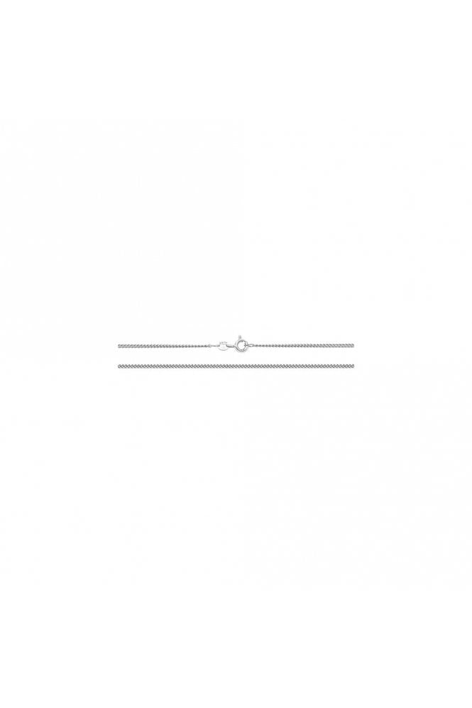 9ct White Gold Close Curb Link Chain Length of Chain: 16 Inches