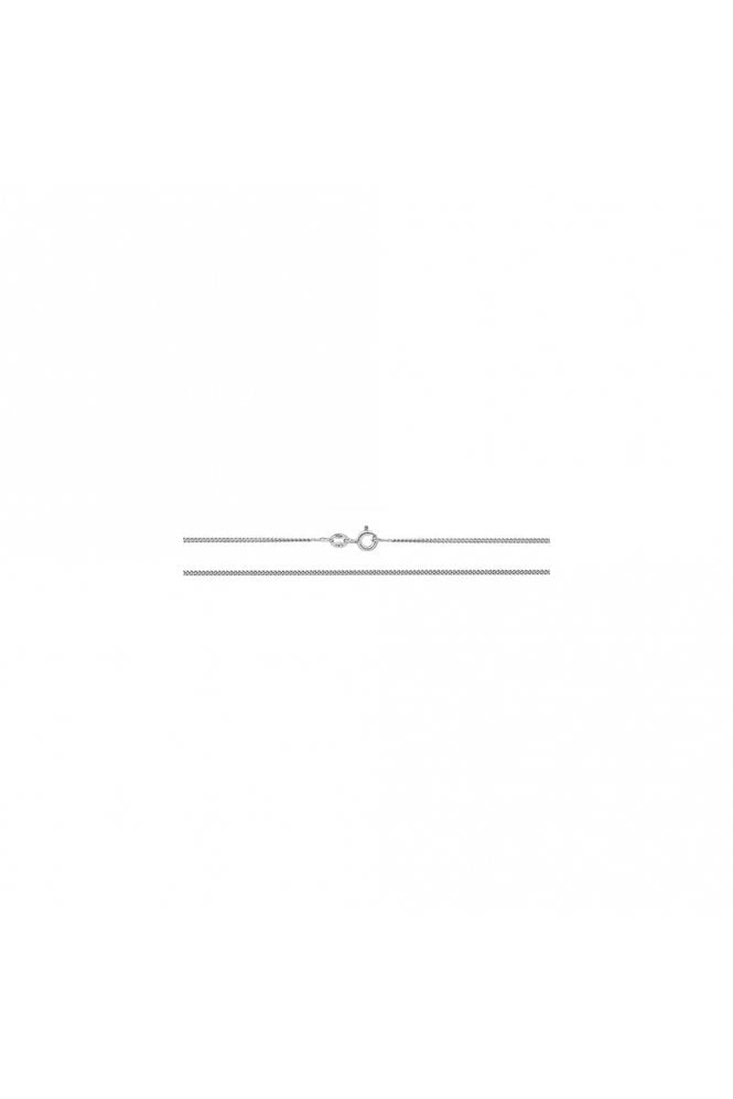 9ct White Gold Close Curb Link Chain Length of Chain: 24 Inches