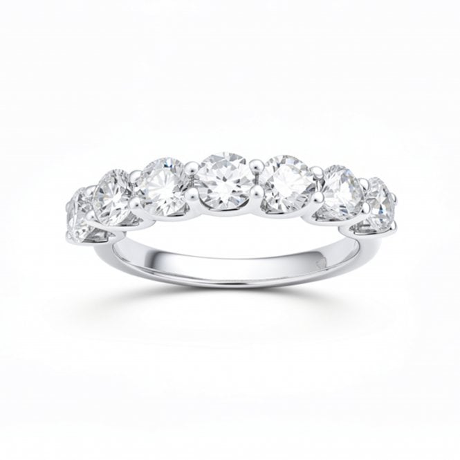 9ct White Gold Lab Grown Diamond Eternity Ring Lab Grown Diamond Round Brilliant Cut, SR40949W-M