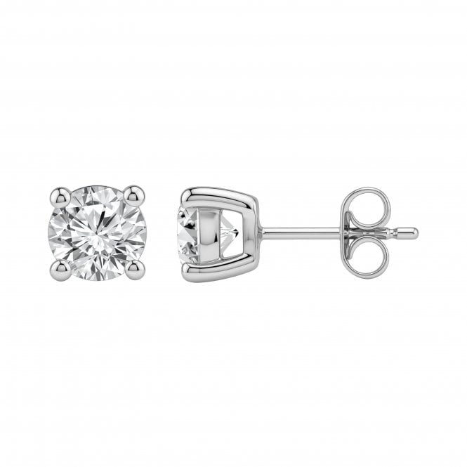 9ct White Gold Lab Grown Diamond Stud Earrings SE210091W