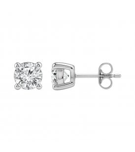 9ct White Gold Lab Grown Diamond Stud Earrings SE210091W