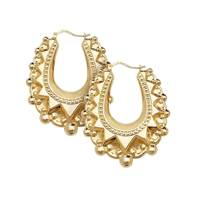 9ct Yellow Gold Creole Earrings