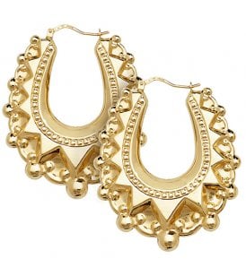 9ct Yellow Gold Creole Earrings