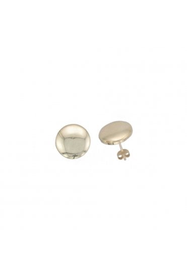 9ct Yellow Gold Earrings Flat Disc Studs