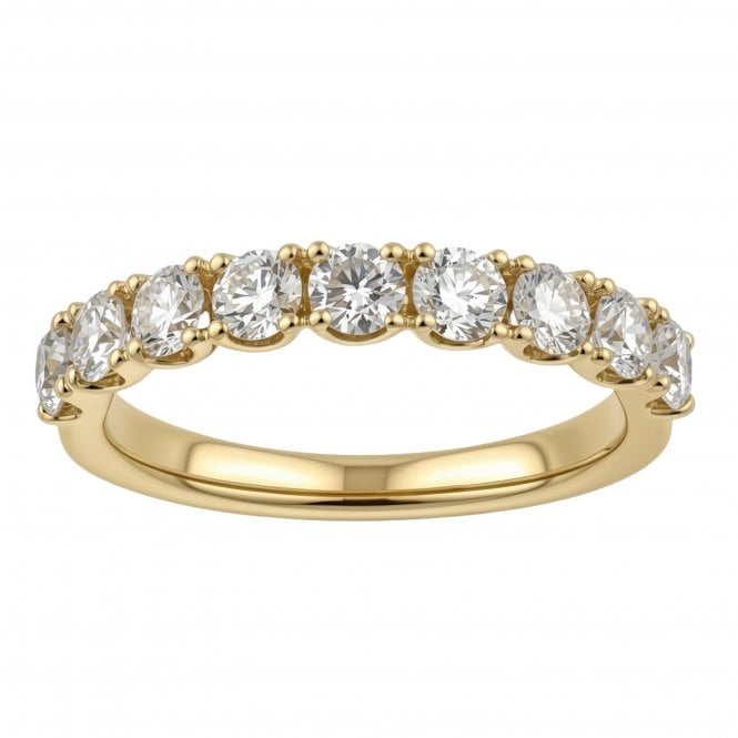 9ct Yellow Gold Lab Grown Diamond Eternity Ring SRK07339Y-M