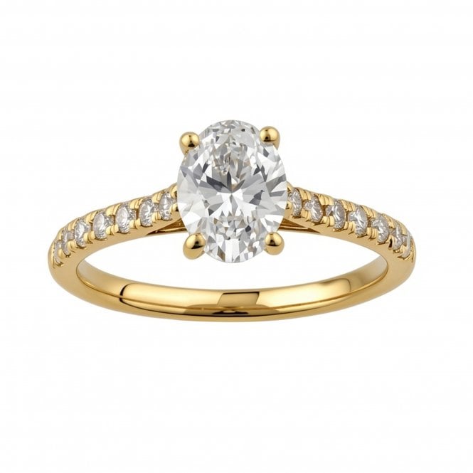 9ct Yellow Gold Lab Grown Diamond Ring SR008863Y-M