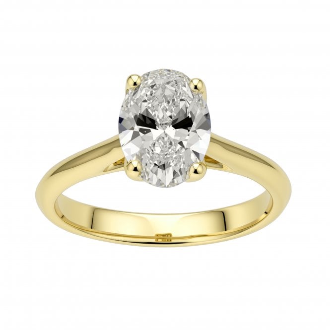 9ct Yellow Gold Lab Grown Diamond Solitaire Ring SR011014Y-M