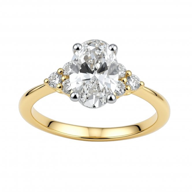 9ct Yellow & White Gold Lab Grown Diamond Ring SR010324YW-L
