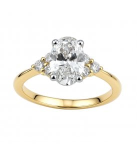 9ct Yellow & White Gold Lab Grown Diamond Ring SR010324YW-L