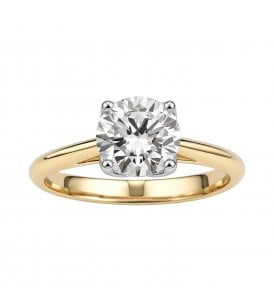 9ct Yellow & White Gold Lab Grown Diamond Solitaire Ring SR100087YW-M
