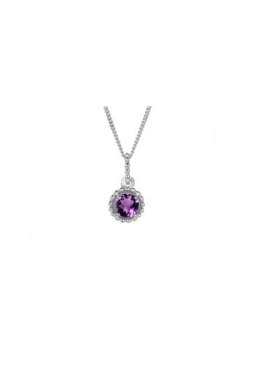 Amore Amethyst Necklace 925 Sterling Silver 5006SILAM