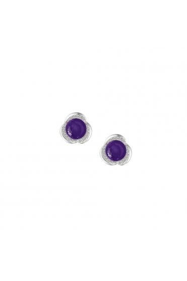 Amore Amethyst Stud Earrings 9227SILCZ/AM