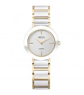 Bering Ceramic Diamond Polished Gold Colour Case, 11429-758