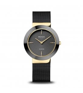 Bering Ceramic Diamond Polished Gold Colour Case, 11435-132