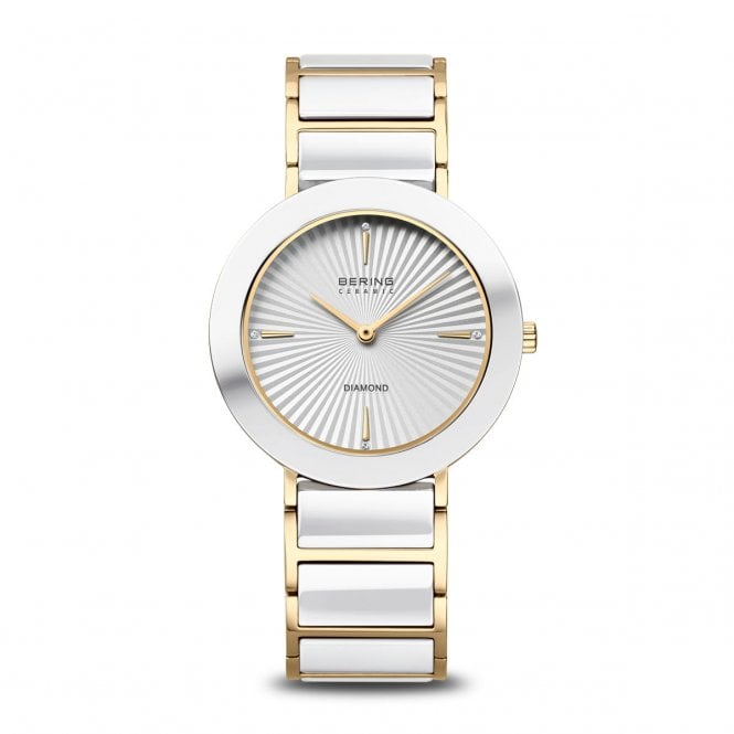 Bering Ceramic Gold Tone Stainless Steel Case, 11435-758