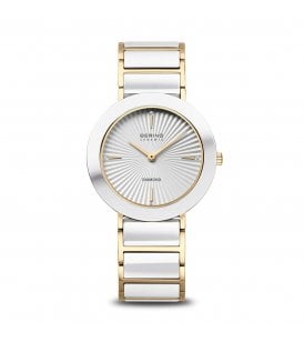 Bering Ceramic Gold Tone Stainless Steel Case, 11435-758