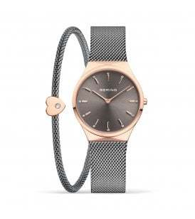 Bering Heart of Rosé Gift Set Polished Rose Gold Colour Case, 12131-369-GWP