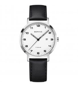 Bering Titanium Silver Colour Titanium Case, 18634-404
