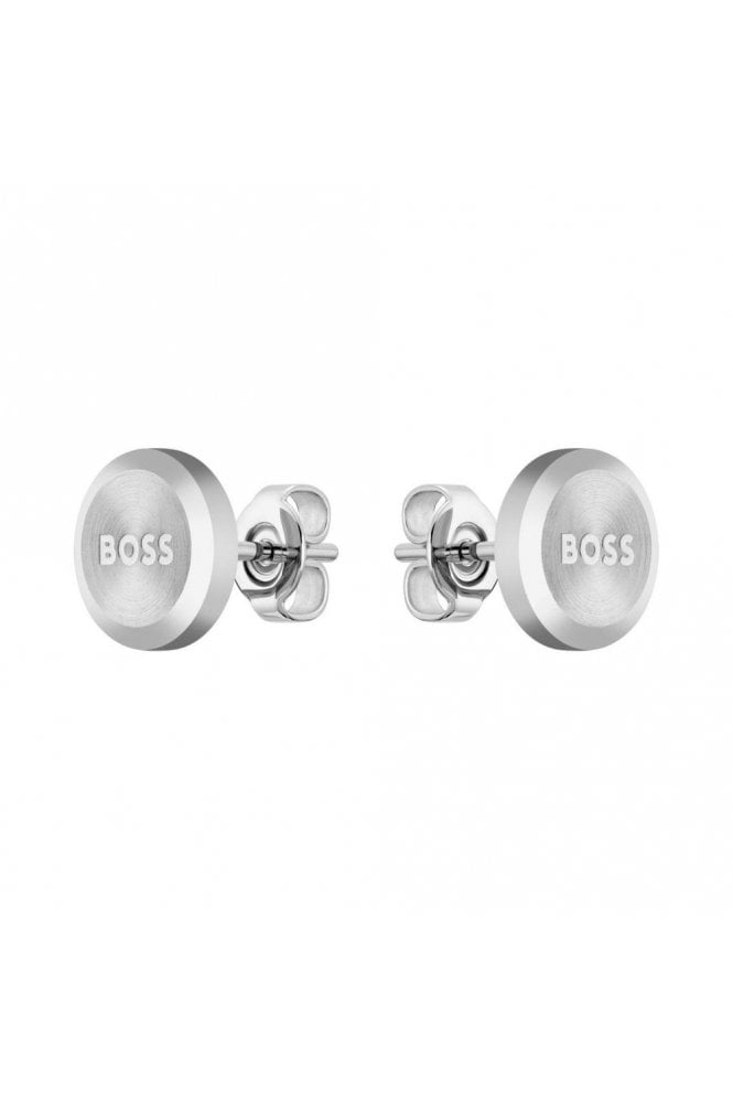 Boss Gents Yann Circle Earrings Stainless Steel, 1580477