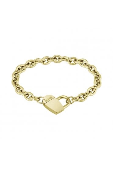 Boss Ladies Dinya Bracelet Light Gold Ion Plated Stainless Steel, 1580419