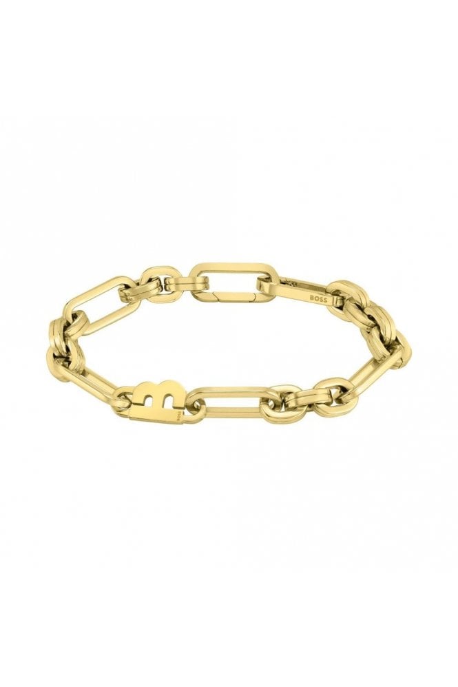 Boss Ladies Hailey Bracelet Light Gold Plated Stainless Steel, 1580324