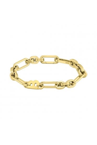 Boss Ladies Hailey Bracelet Light Gold Plated Stainless Steel, 1580324