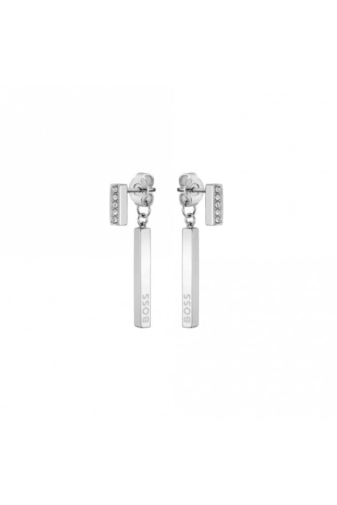 Boss Ladies Saya Earrings Stainless Steel with Crystals, 1580282