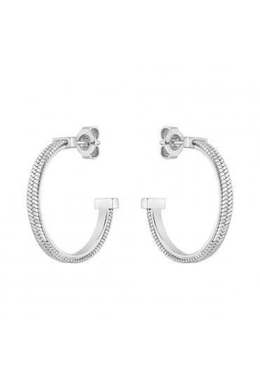 Boss Ladies Zia Hoop Earrings Stainless Steel, 1580482