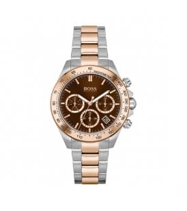 Boss Novia Sport Lux Chronograph Dial Watch Rose Gold Plated and Stainless Steel Case, 1502617