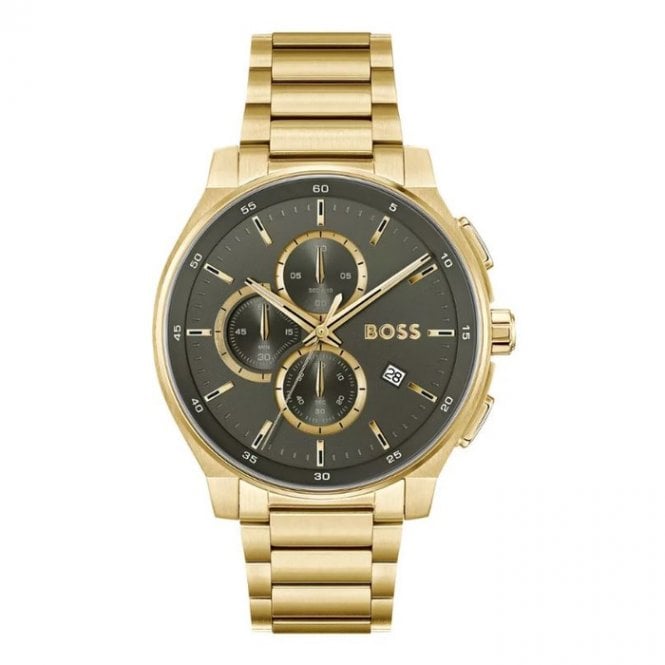Boss Peak 2.0 Chronograph Watch Stainless Steel and Gold PVD Case, 1514190