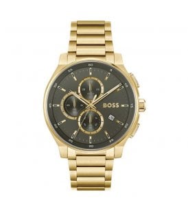 Boss Peak 2.0 Chronograph Watch Stainless Steel and Gold PVD Case, 1514190