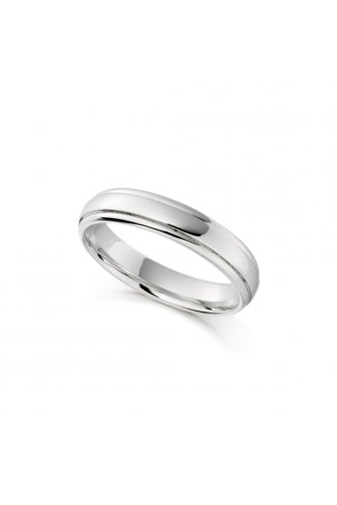 Brown & Newirth Palladium Wedding Ring 5mm UK Ring Size: U