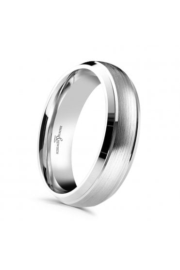 Brown & Newirth Palladium Wedding Ring 6mm UK Ring Size: U and a Half