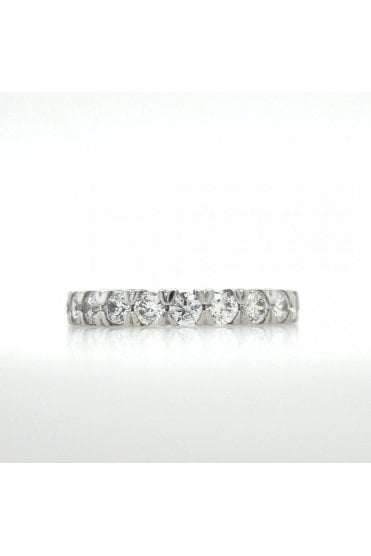 CARAT* London Fully Set Eternity Ring 9ct White Gold, UK Ring Size: K 1/2 20568-28