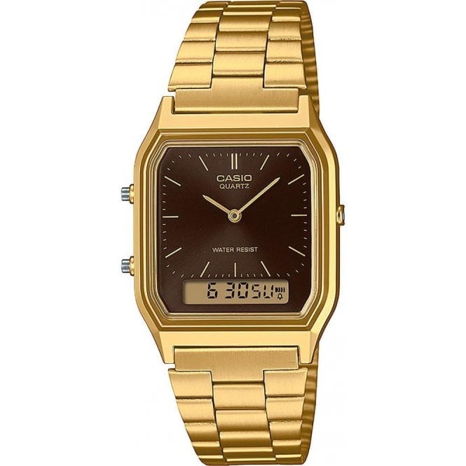 Casio Combo Digital/Analogue Stainless Steel Case, AQ-230GA-5AMQYES