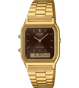 Casio Combo Digital/Analogue Stainless Steel Case, AQ-230GA-5AMQYES