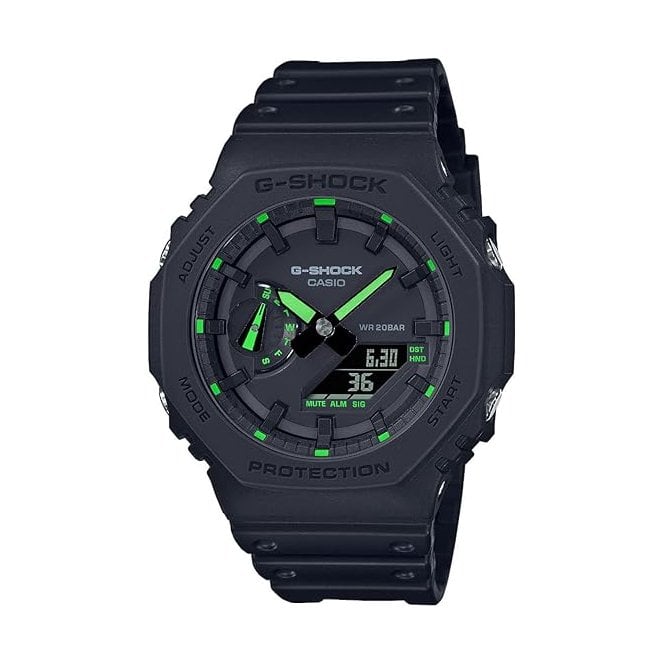 Casio G-Shock Black Analogue & Digital Carbon Core Guard Structure, GA-2100-1A3ER