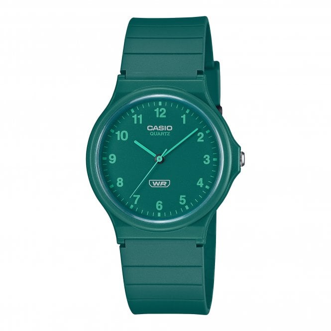 Casio Watch Green Resin Case, MQ-24B-3BEF
