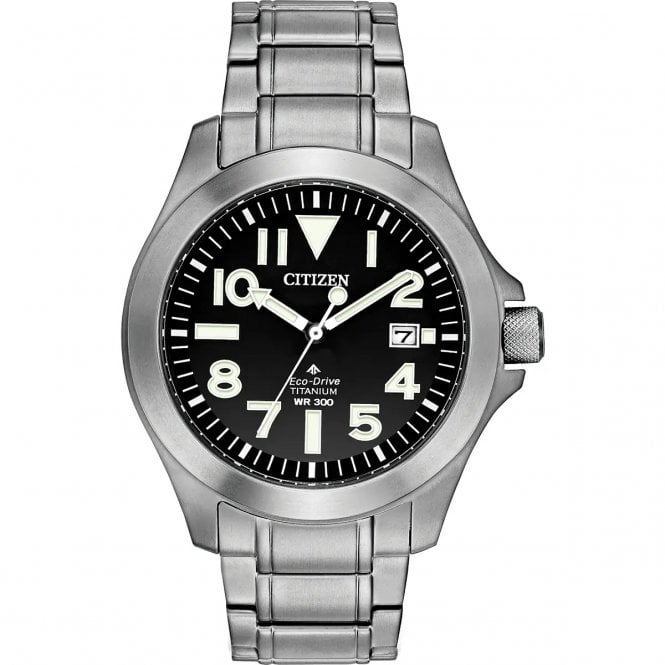 Citizen Gents Super Tough Eco-Drive Watch Titanium Case, BN0118-55E