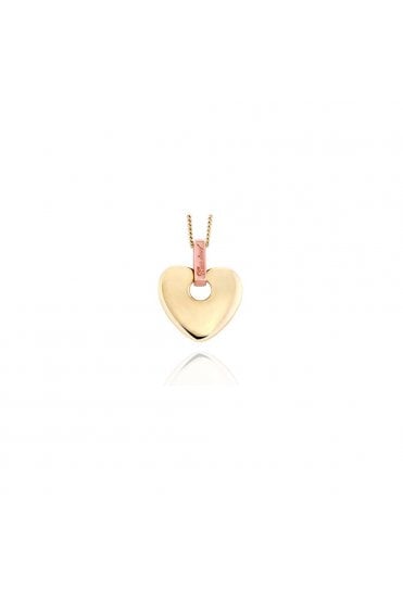 Clogau® Heart Diamond Set Necklace 9ct Welsh Yellow Gold & 9ct Welsh Rose Gold CAHP