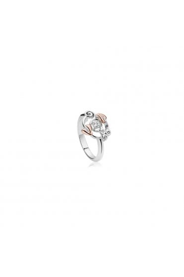 Clogau® Origin Tree of Life White Topaz Ring 925 Sterling Silver & 9ct Welsh Rose Gold 3SENGTOL1