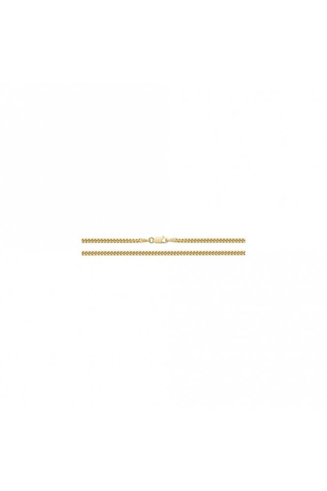 Close Curb Link, 9ct Yellow Gold Chain Length of Chain: 18 Inches