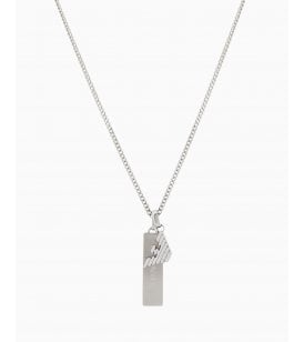 Emporio Armani Stainless Steel Dog Tag Necklace Lobster Claw Clasp, EGS3306040