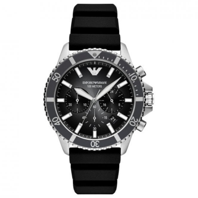 Emporio Armani World Explorer Chronograph Diver Stainless Steel Case, AR11619