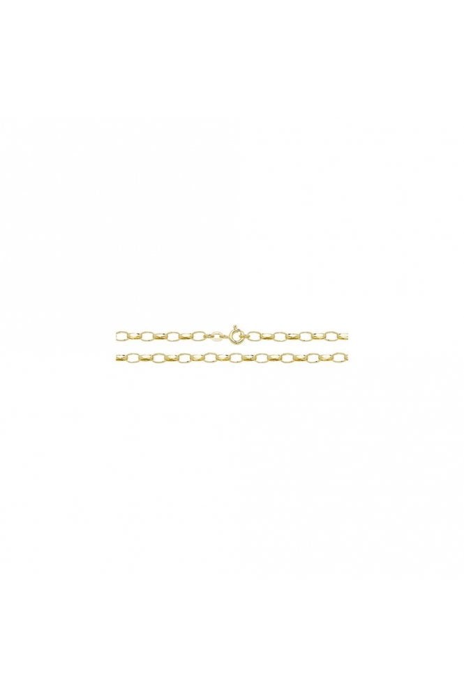 Faceted Belcher Link, 9ct Yellow Gold Chain Length of Chain: 20 Inches