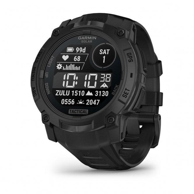 Garmin Instinct® 3 Solar Tactical Edition Black Rugged Solar Charging GPS Smartwatch, 010-02935-50