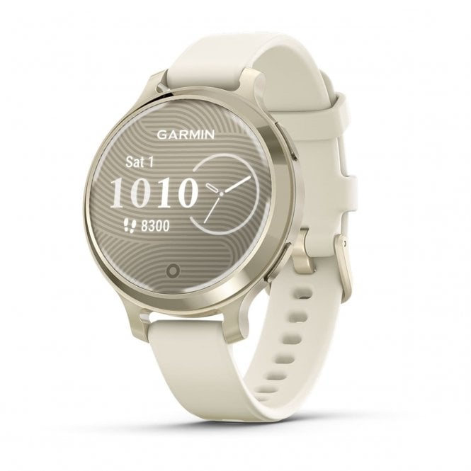 Garmin Lily® 2 Active Lunar Gold with Bone Silicone Band, 010-02891-00