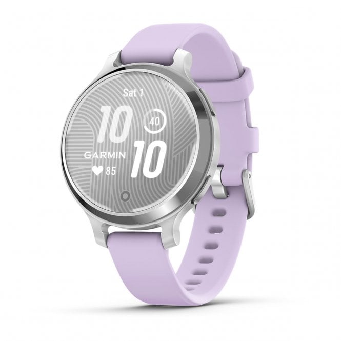 Garmin Lily® 2 Active Silver with Purple Jasmine Silicone Band, 010-02891-01